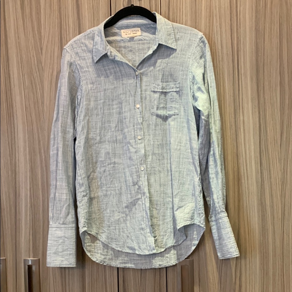 Nili Lotan stripped button down XS